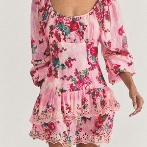 LoveShackFancy Ambrosia Dress Pink Desert Floral - Size 0